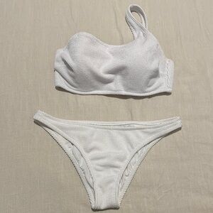 White One-Shoulder Bikini Set